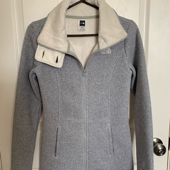 North Face Gray Cinched Zip Jacket - Picture 3 of 5